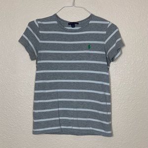 Calvin Klein | Grey & White Striped T Shirt